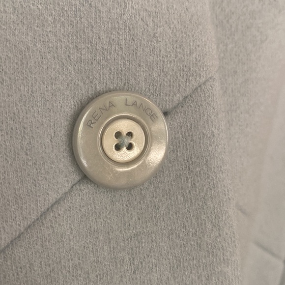 Rena Lange Wool Coat Light Blue sz 14 S-M - Picture 4 of 10